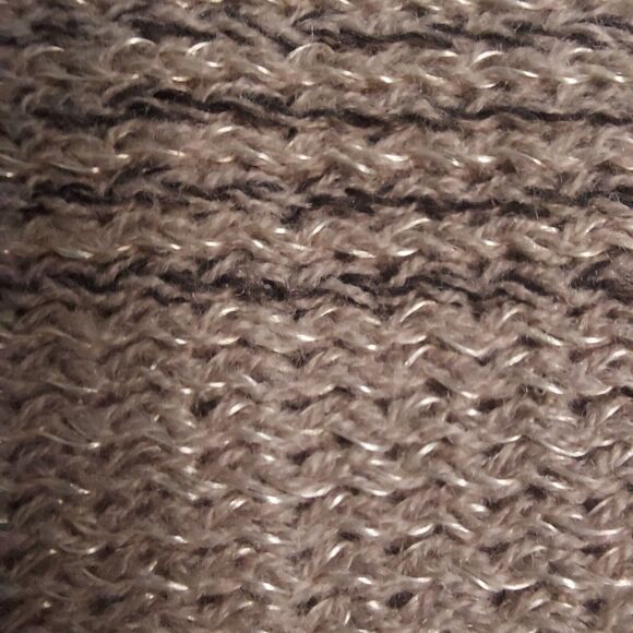 Francesca's Knit Poncho Fringe Pullover Sweater Tan Beige Shawl One Size - Picture 4 of 9